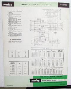 1960 White Pusher-Axle Tractor 4462TDP Specs Dimensions Sales Brochure Original