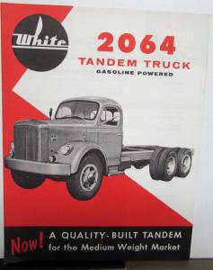 1960 White Tandem Truck Model 2064 Specifications Dimensions Sales Brochure Orig