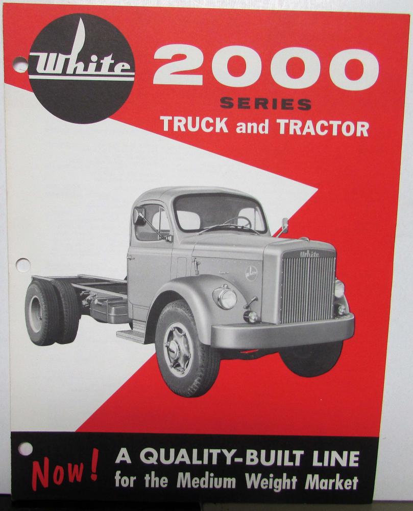 1960 White Truck And Tractor Model 2000 Specs Dimensions Sales Brochure Original