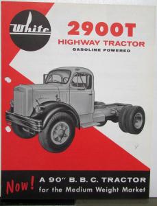 1960 White Highway Tractor 2900T Specs Dimensions Sales Brochure Original