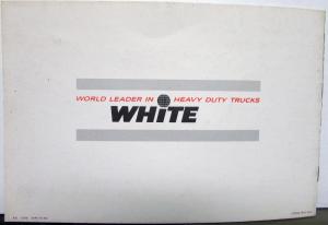1963 White Trucks On The Go Sales Brochure Original