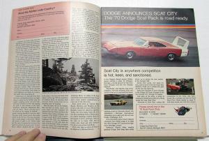 1969 Dodge News Magazine Nov Edition Daytona Scat City Pack Club 1970 New Cars