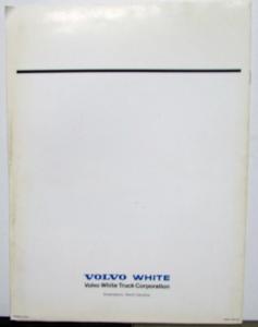 1982 Volvo White Truck Features Sales Brochure Original
