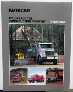 1987 White GMC Autocar Construction Sales Insert Original