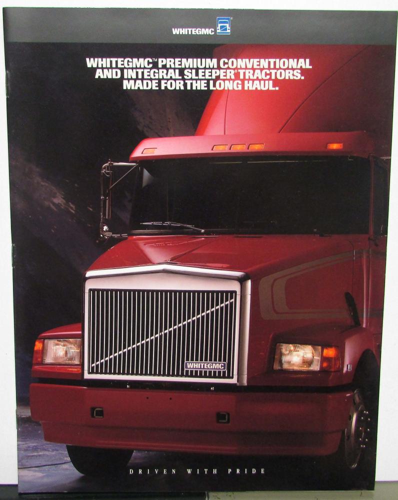 1991 White GMC Conventional Integral Sleeper Tractor Sales Brochure Original