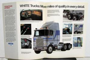 1985 White High Cabover Truck Features Sales Brochure Original