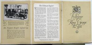 1926 Willys Kings Knight Motor Car King George V Sales Folder Brochure Original
