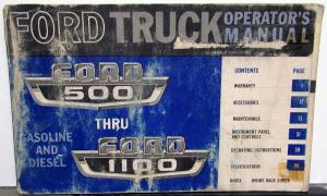 1965 Ford HD Truck Owners Operators Manual Gas & Diesel 500-1100 Models Orig