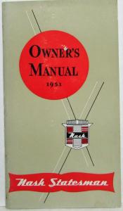 1951 Nash Statesman Owners Manual