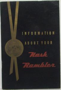 1952 Nash Rambler Owners Manual