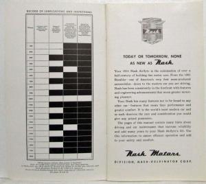 1954 Nash Statesman Owners Manual