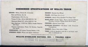 1939 Willys Pickup Truck Panel Del Half Ton Sales Folder Mailer Slick Original