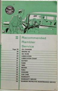 1961 AMC Rambler Classic 6 Ambassador V-8 Owners Manual Care & Operation
