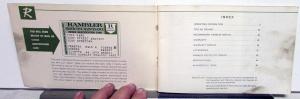 1964 AMC Rambler Classic and Ambassador Owners Manual