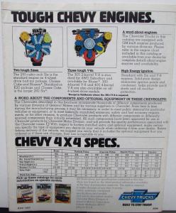 1978 Chevrolet 4Wheelers Features Options Specs Sales Brochure Original