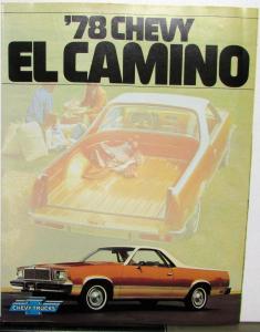 1978 Chevrolet El Camino Features Option Sales Brochure Original