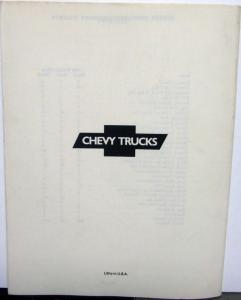 1978 Chevrolet Trucks Consumer Information Truck-Camper Loading Original