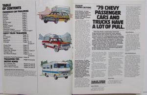 1979 Chevrolet Recreation and Trailering Guide Passover  Passenger Brochure Orig