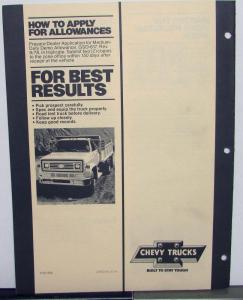 1980 Chevrolet Medium Duty Truck Demonstration Features Sales Folder Original