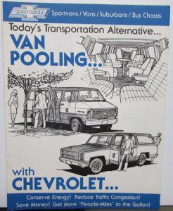 1980 Chevrolet Sportvans Vans Suburbans Bus Chassis Sales Brochure original
