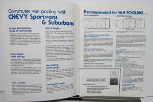1980 Chevrolet Sportvans Vans Suburbans Bus Chassis Sales Brochure original