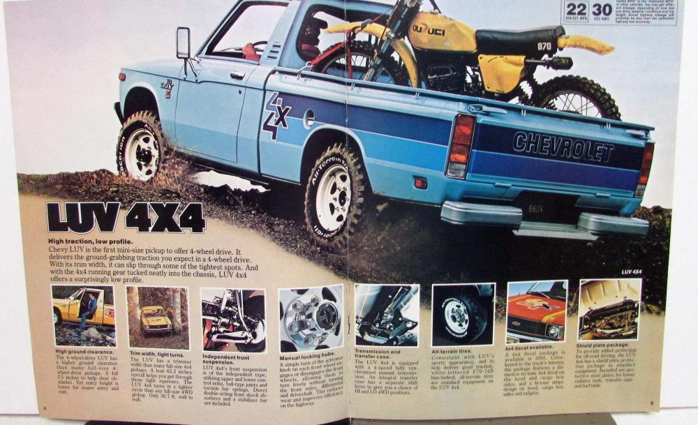 1979 Chevrolet Chevy Luv Truck Original Sales Brochure 