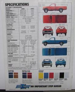 1981 Chevrolet LUV Light Utility Vehicle Sales Brochure Original