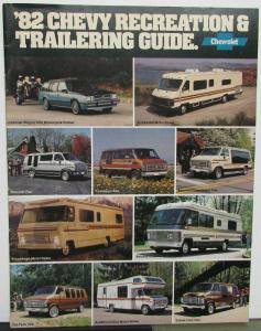 1982 Chevrolet Recreation Trailoring Guide Sales Brochure Original