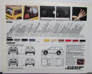 1983 Chevrolet S 10 Blazer Sales Brochure Original