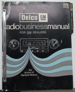 1978 Delco Radio Business Manual GM Dealer Sound System Parts Tech More