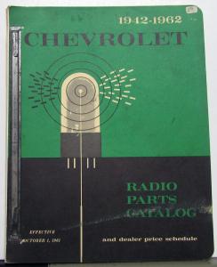 1942-1962 Chevrolet Dealer Radio Parts Catalog Book Antenna Speakers Repair