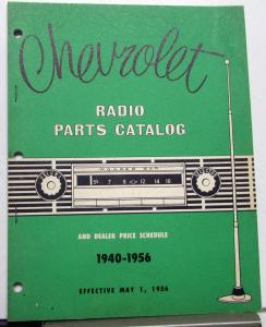 1940-1956 Chevrolet Dealer Radio Parts Catalog Book Antenna Speakers Repair