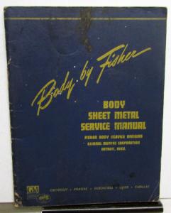1941-42 Fisher Body Sheet Metal Service Manual Repair Chevy Cadillac Buick Olds