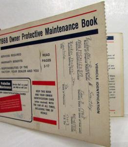 1968 AMC American Motors Owner Protective Maintenance Booklet