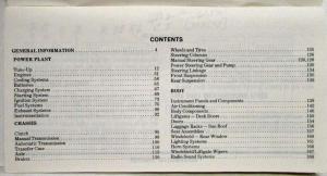 1982 AMC Service Specifications - Concord Spirit Eagle