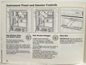 1984 AMC Renault Encore Owners Manual Care & Operation