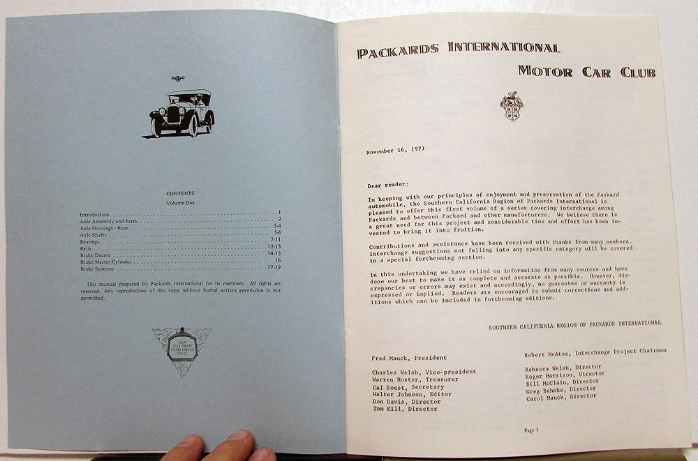 Manuel De Pièces D'origine Packard Six & Eight (6-8 Cylindres) 1935 à 1941 - Catalogue Papier Neuf