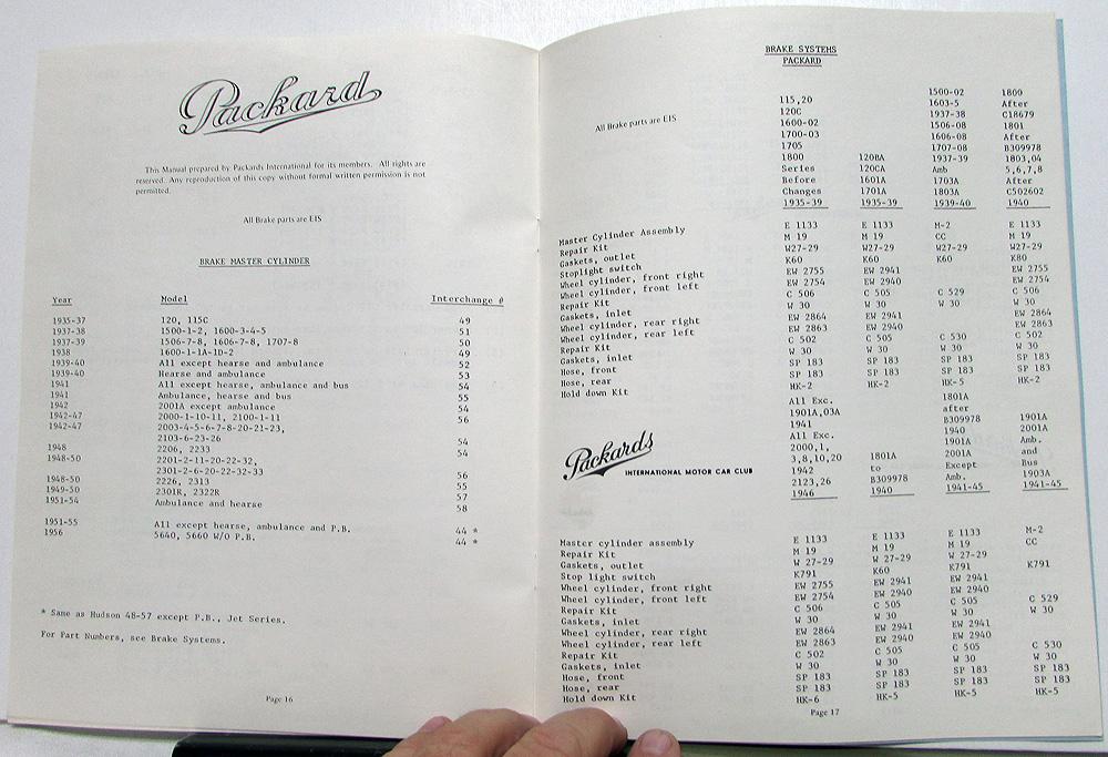 19291958 Packard Parts & Interchange Manual By Packards International