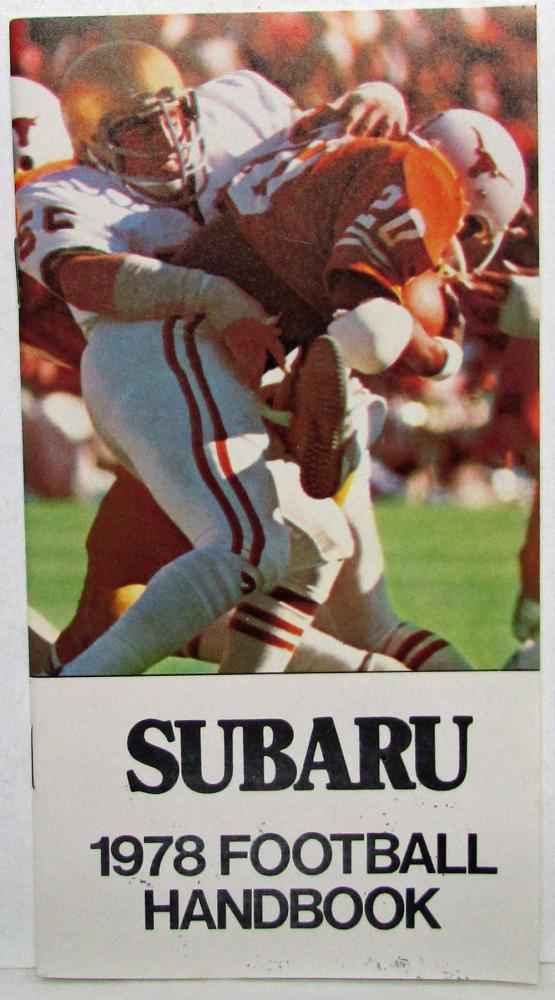 1978 Subaru Football Handbook