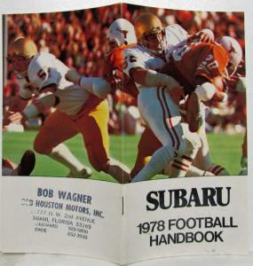 1978 Subaru Football Handbook