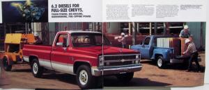 1983 Chevrolet Full Size Pickups Features Specifications Sales Brochure