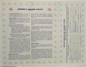 1958 AMC Owners Service Policy