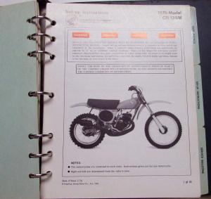 1973 Honda MT125 Motorcycle Service Shop Manual W/1976 CR 125M Set-Up