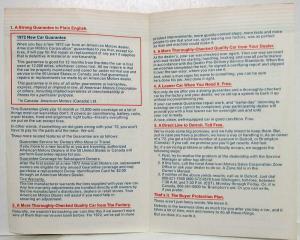 1972 AMC American Motors Buyer Protection Plan Supplement