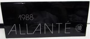1988 Cadillac Allante Paint Color & Interior Leather Samples Sales Folder Orig
