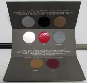 1988 Cadillac Allante Paint Color & Interior Leather Samples Sales Folder Orig