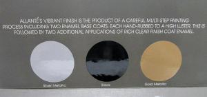 1988 Cadillac Allante Paint Color & Interior Leather Samples Sales Folder Orig