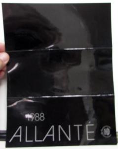 1988 Cadillac Allante Paint Color & Interior Leather Samples Sales Folder Orig
