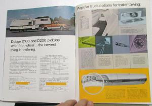 1973 Dodge Car & Truck Trailer Towing Dealer Brochure Charger Dart Pickup Van