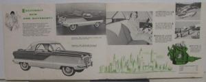 1956 AMC Metropolitan 1500 Sales Folder Mertro Club Emblem Back Cover